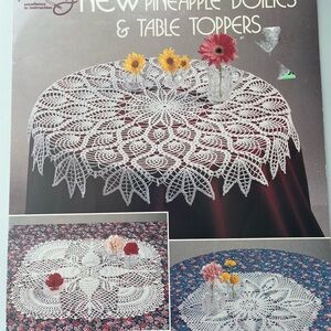 Elegant White Crochet Table Topper book